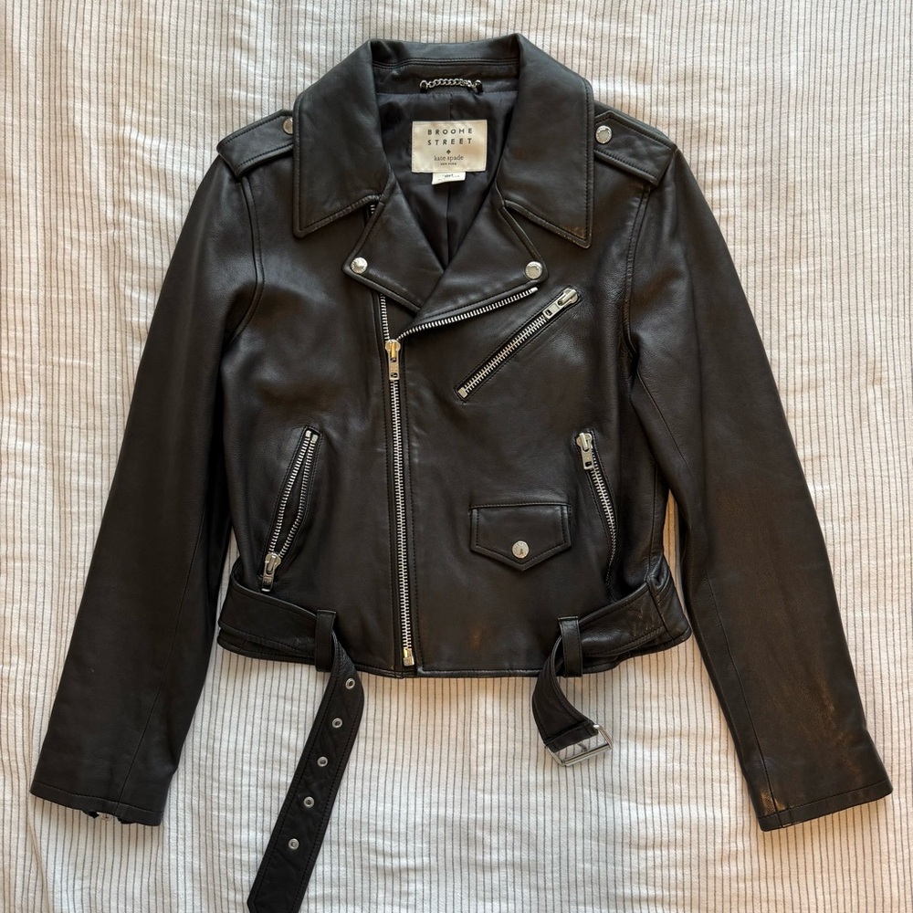 Kate Spade Lamb Leather Moto Jacket